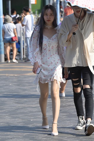裙装丝腿女友