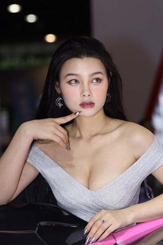 性感的低胸车模